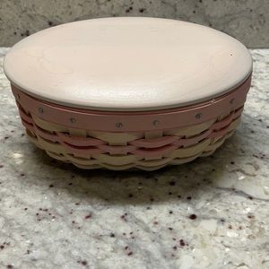 Longaberger basket with wooden lid